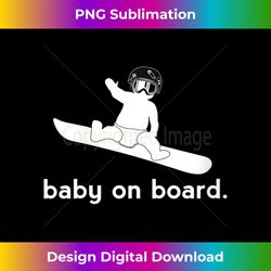 s baby on snowboard snowboarding snowboarder baby - sublimation-optimized png file - rapidly innovate your artistic vision
