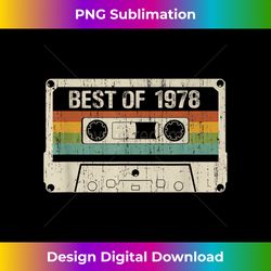 Vintage Cassette Tape Best Of 1978 43Th Birthday - Deluxe PNG Sublimation Download - Challenge Creative Boundaries