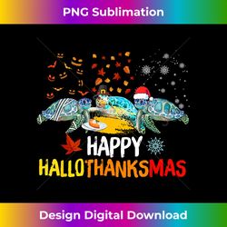 Happy Hallothanksmas Santa Turtle Halloween Thanksgiving - Vibrant Sublimation Digital Download - Access the Spectrum of Sublimation Artistry