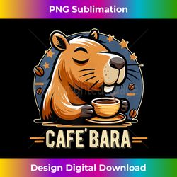 cafe bara logo coffee bar cafebara barista capybara funny - contemporary png sublimation design - customize with flair