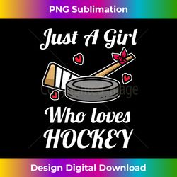 Just A Girl Who Loves Hockey Ice Hockey Girl Jersey - Urban Sublimation PNG Design - Customize with Flair