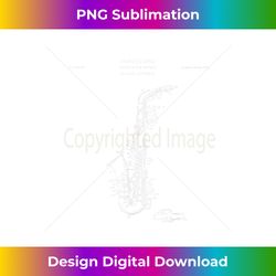 Saxophone Patent - Jazz - Sophisticated PNG Sublimation File - Ideal for Imaginative Endeavors