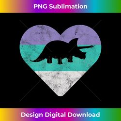 Triceratops Retro Dinosaur For or Girls - Classic Sublimation PNG File - Chic, Bold, and Uncompromising