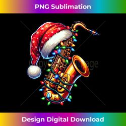 musician saxophone player xmas christmas saxophone - futuristic png sublimation file - customize with flair