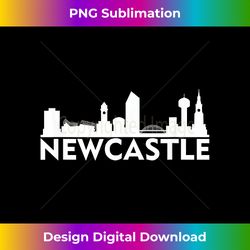 Newcastle City Skyline Silhouette England Britain GB UK - Sleek Sublimation PNG Download - Elevate Your Style with Intricate Details