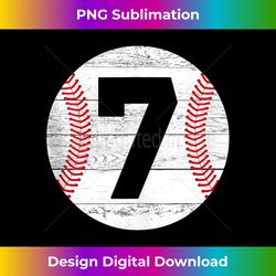 Vintage Baseball Jersey Number 7 - Luxe Sublimation PNG Download - Spark Your Artistic Genius