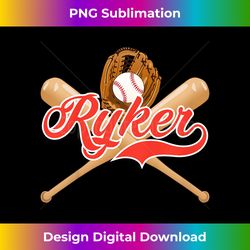 Baseball Player Ryker Birthday Boy Kid's Name - Contemporary PNG Sublimation Design - Craft with Boldness and Assurance