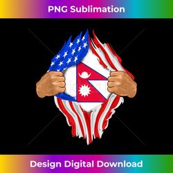 Nepali Blood Inside Me  Nepal Flag - Artisanal Sublimation PNG File - Access the Spectrum of Sublimation Artistry