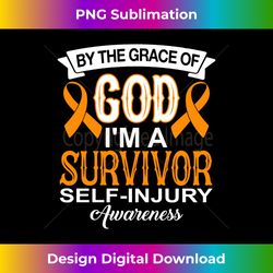 Iu2019m A Survivor Self-Injury Awareness Orange Ribbon Christ - Vibrant Sublimation Digital Download - Customize with Flair