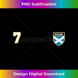 Scotland Number 7 Soccer Flag Football # seven Scottish - Vibrant Sublimation Digital Download - Animate Your Creative Concepts