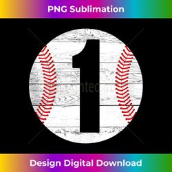 Vintage Baseball Jersey Number 1 - Sophisticated PNG Sublimation File - Elevate Your Style with Intricate Details