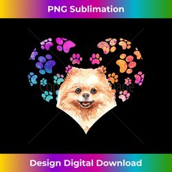 Heart Pomeranian - Edgy Sublimation Digital File - Enhance Your Art with a Dash of Spice