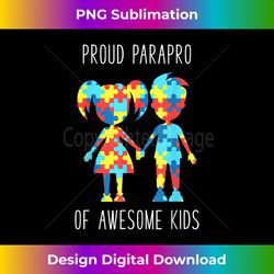 Proud Paraprofessional Autism Awareness Puzzle Teacher - Urban Sublimation PNG Design - Enhance Your Art with a Dash of Spice