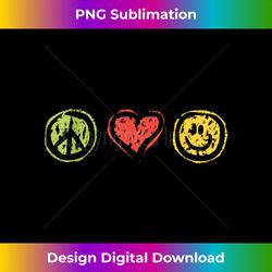 Peace Love Happiness Positive Message Symbols - Classic Sublimation PNG File - Channel Your Creative Rebel