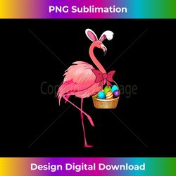 Pretty Easter Flamingo with Easter Basket - Sleek Sublimation PNG Download - Challenge Creative Boundaries