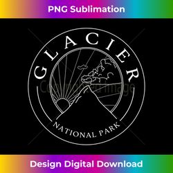 Glacier Montana National Park Logo Travel - Crafted Sublimation Digital Download - Ideal for Imaginative Endeavors
