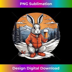 Ski Bunny Drinks Cool Beer While Skiing - Apres Ski Outfit - Timeless PNG Sublimation Download - Ideal for Imaginative Endeavors