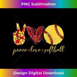 funny peace love softball - sublimation-optimized png file - infuse everyday with a celebratory spirit