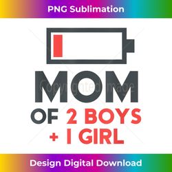 Mom of 2 Boys 1 Girl Son Mothers Day Birthday - Urban Sublimation PNG Design - Reimagine Your Sublimation Pieces