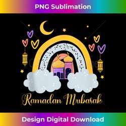 Ramadan Mubarak Rainbow Happy Ramadan Party Eid Festival - Sophisticated PNG Sublimation File - Immerse in Creativity with Every Design