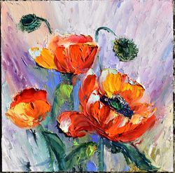 Poppies, bright red flowers