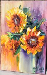 Sunflowers interior sunflowers interior sunny oil painting.