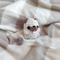 crochet plush pug toy
