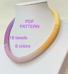 PDF Bead Crochet Pattern, Seed Bead Pattern, PDF Pattern for Necklace and Bracelet bead crochet, Seed Bead Pattern