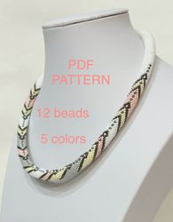 PDF Bead Crochet Pattern , Seed Bead Pattern, PDF Pattern for bead Necklace and Bracelet bead crochet