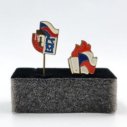 Vintage Pin Badge CSM Czechoslovakia UNION OF YOUTH Czechoslovakia 1950s