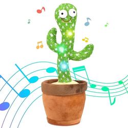 Dancing Cactus Talking Cactus Baby Toys, Wriggle Singing Cactus Repeats What You Say Baby Boy Toys,