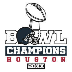 Football Bowl Champions Houston Texan SVG