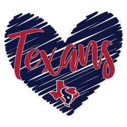 Retro Heart Love Texans Football SVG