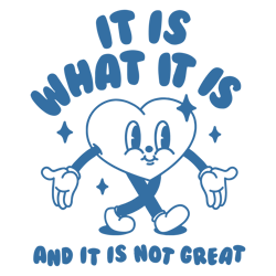 It Is What It Is And It Is Not Great Heart Meme SVG