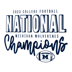 College Football Playoff National Champions Michigan SVG