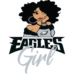 Philadelphia Eagles Girl Nfl Svg Black Girl Black Woman Afro Birthday Melanin Queen  Football Svg File Football Logo