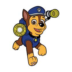 Chase Paw Patrol Svg Paw Patrol Clipart Cartoon Paw Svg Dog Patrol Svg Digital Download