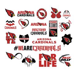 arizona cardinals design bundle svg files nfl football cricut