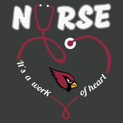 Nurse It Is A Work Of Heart Arizona Cardinals SVG