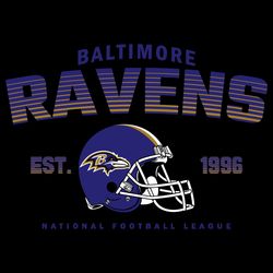 Baltimore Ravens NFL Team Logo with Established Date SVG