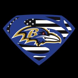 uperman Baltimore Ravens American Flag SVG