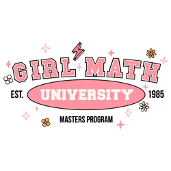 Girl Math University Est 1958 SVG