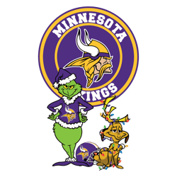 Grinch And Max Minnesota Vikings SVG Digital Download