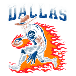 Retro Dallas Football Cowboy Player PNG