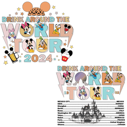 Disney Drinking Around The World 2024 SVG