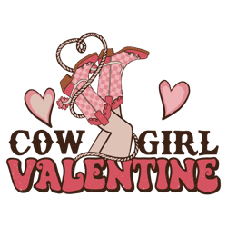 Vintage Western Cowgirl Valentine SVG
