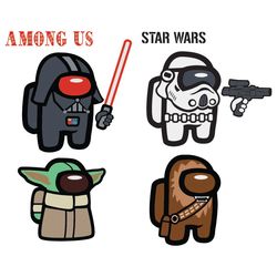 Among Us Star Wars Impostor Funny Video Game Baby Yoda SVG