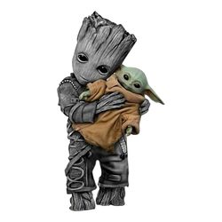 Baby Yoda With Groot - Groot Lovers Star Wars SVG