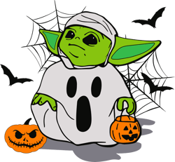 Halloween Baby Yoda - Baby Boo Pumpkin Trick Or Treat Boo SVG
