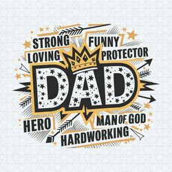 Funny Dad Man Of God Fathers Day SVG